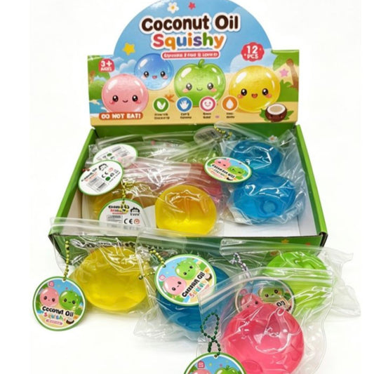 Coconut oil Squishy ball -keltainen-