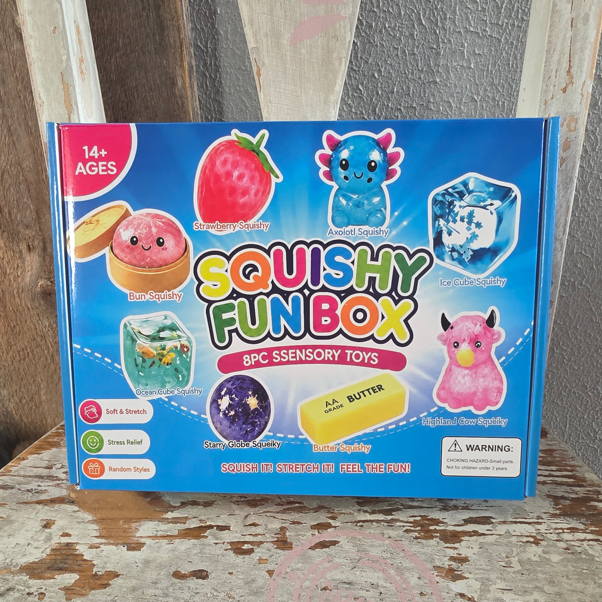 Squishy box -turkoosi-